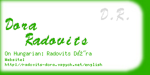 dora radovits business card